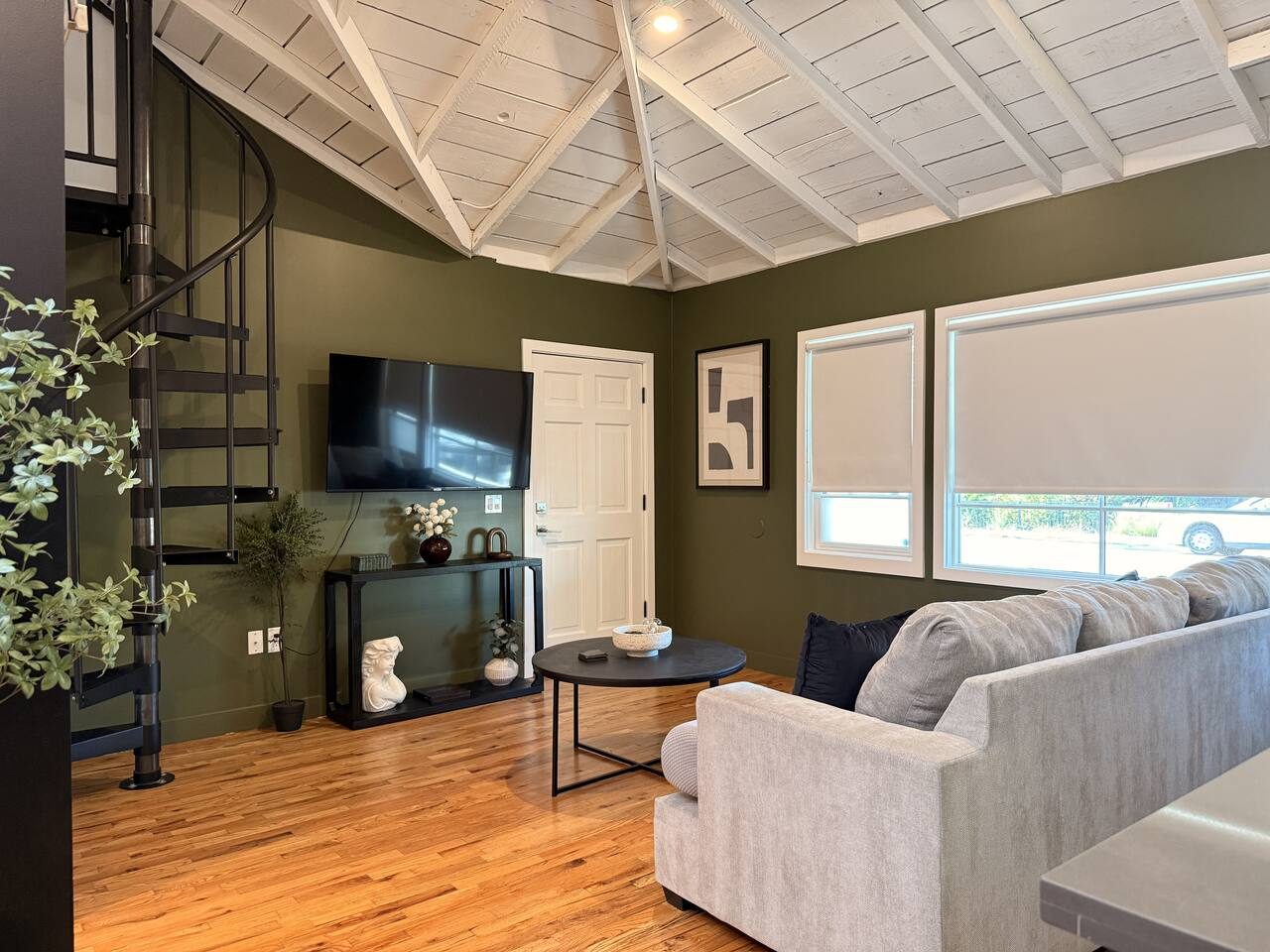 Spiral stairs to the loft
